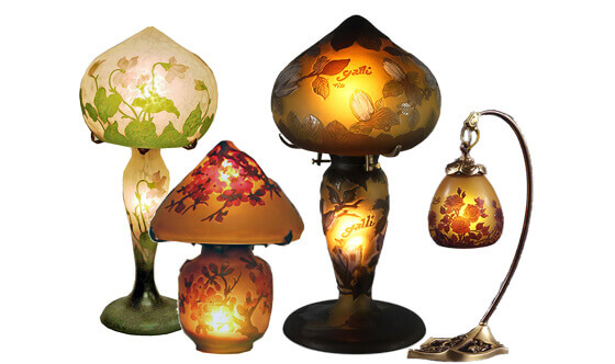 ガレ ステンドグラスランプ