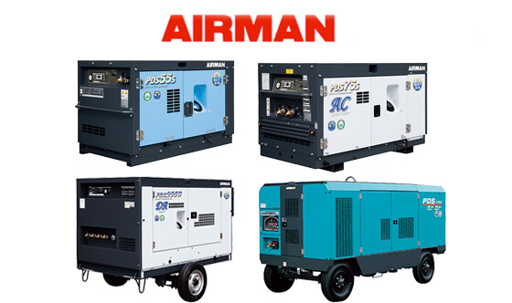 エアマンのエンジンコンプレッサ